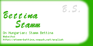 bettina stamm business card